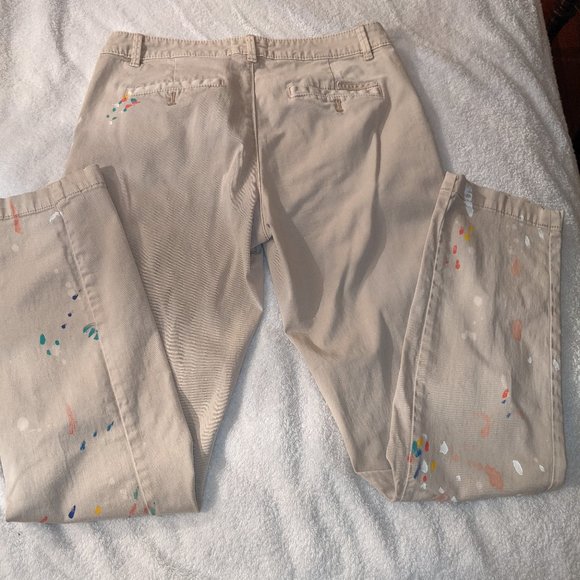 Antropologie Paint Splatter Relaxed Fit Chinos - Picture 3 of 5